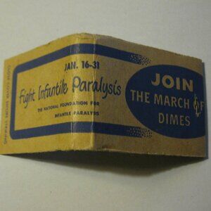 vintage Jan. 1931 Front Strike Matchbook: March of Dimes - Full / Unused